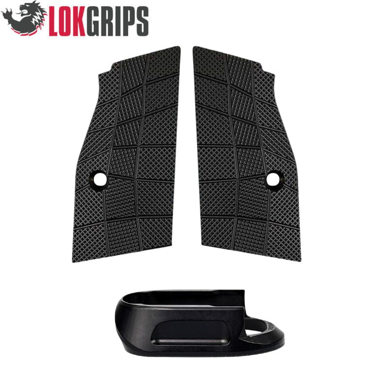 CZ Shadow 2 Compact & Carry lühikesed alu käepidemed & alu magwell | Gridlok_must