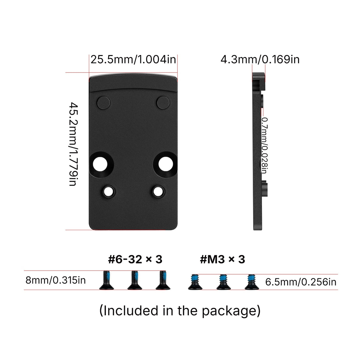 Footprint adapter | Trijicon RMR-ilt Shield RMSc & K-series footprint-ile