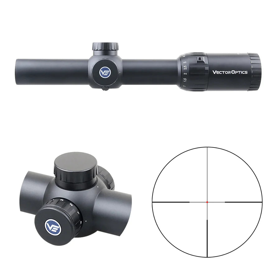 Vector Optics Constantine 1-10x24 Fiber Center Dot sihik