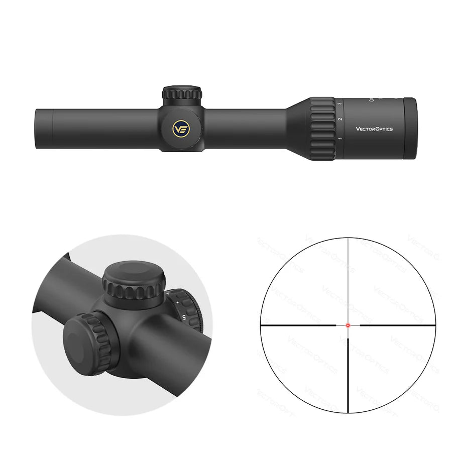 Vector Optics Continental x6 1-6x24 Fiber sihik