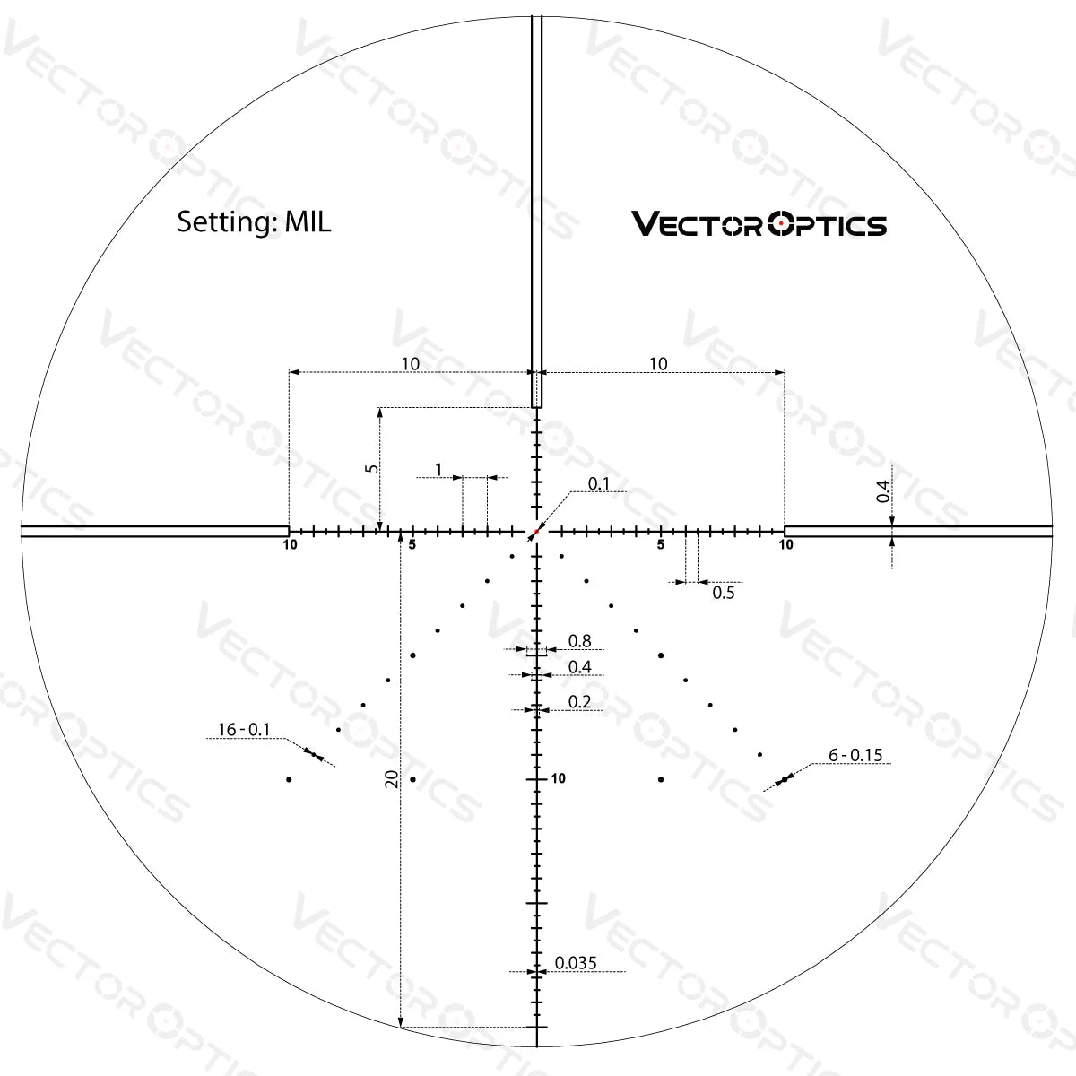 Vector Optics Veyron 6-24x44 IR First Focal Plane valgustatud sihik Vector Optics