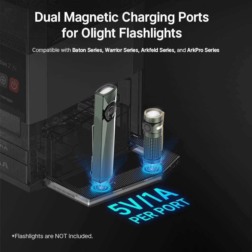Olight Ostation 2 Pro | nutikas AA/AAA akulaadija | 3-ühes