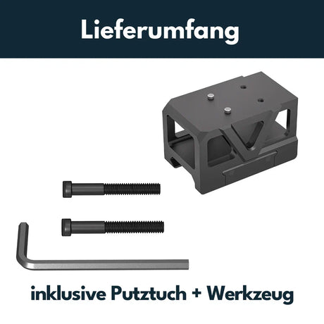 Picatinny punatäppsihiku kinnitus koos tõstega [32 mm] | C-More RTS footprint 