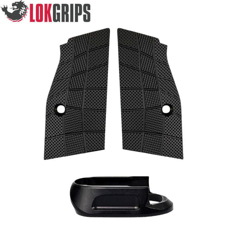 CZ Shadow 2 Compact & Carry lühikesed alu käepidemed & alu magwell | Gridlok_must