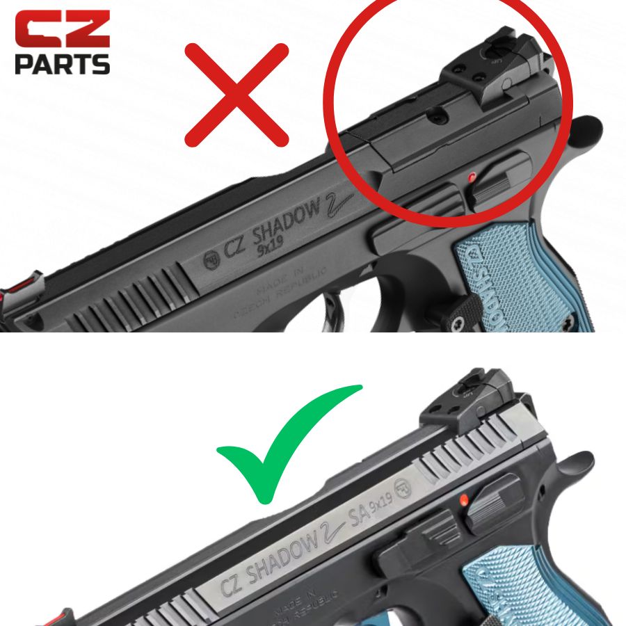 CZ Shadow 2, CZ 75 SP-01 Shadow punatäppsihiku kinnitus universaalne | tüüp A 