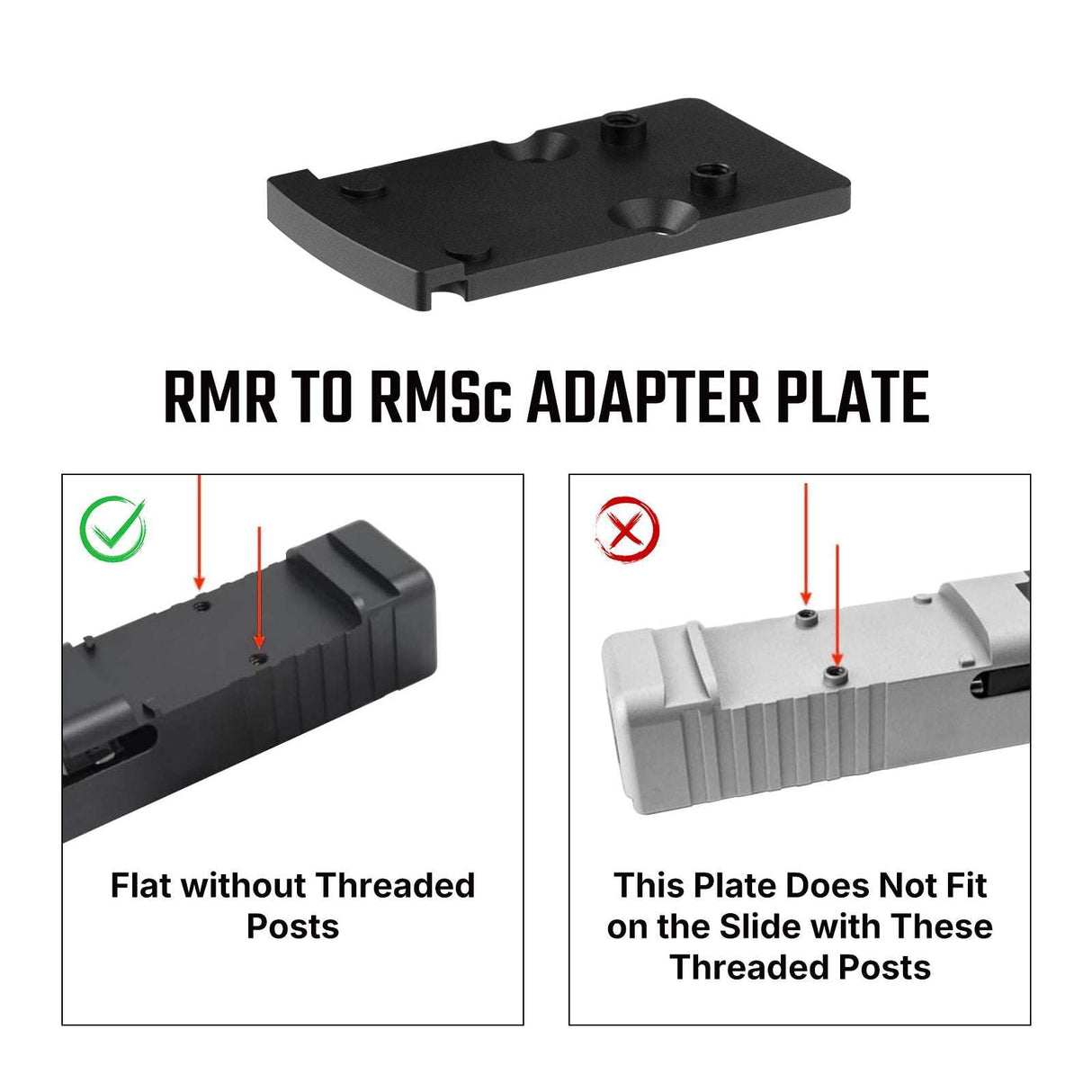 Footprint adapter | Trijicon RMR-ilt Shield RMSc & K-series footprint-ile