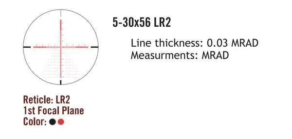 Sightmark Presidio 5-30x56 LR2 FFP vintpüssi sihik