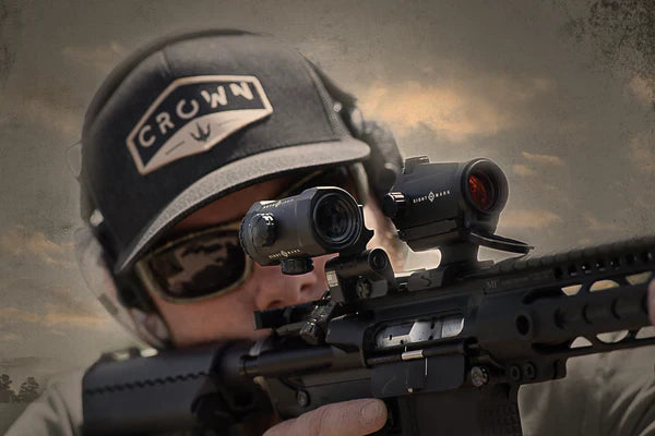 Sightmark XTM-3 3x suurendaja koos LQD küljele pööratava kinnitusega 