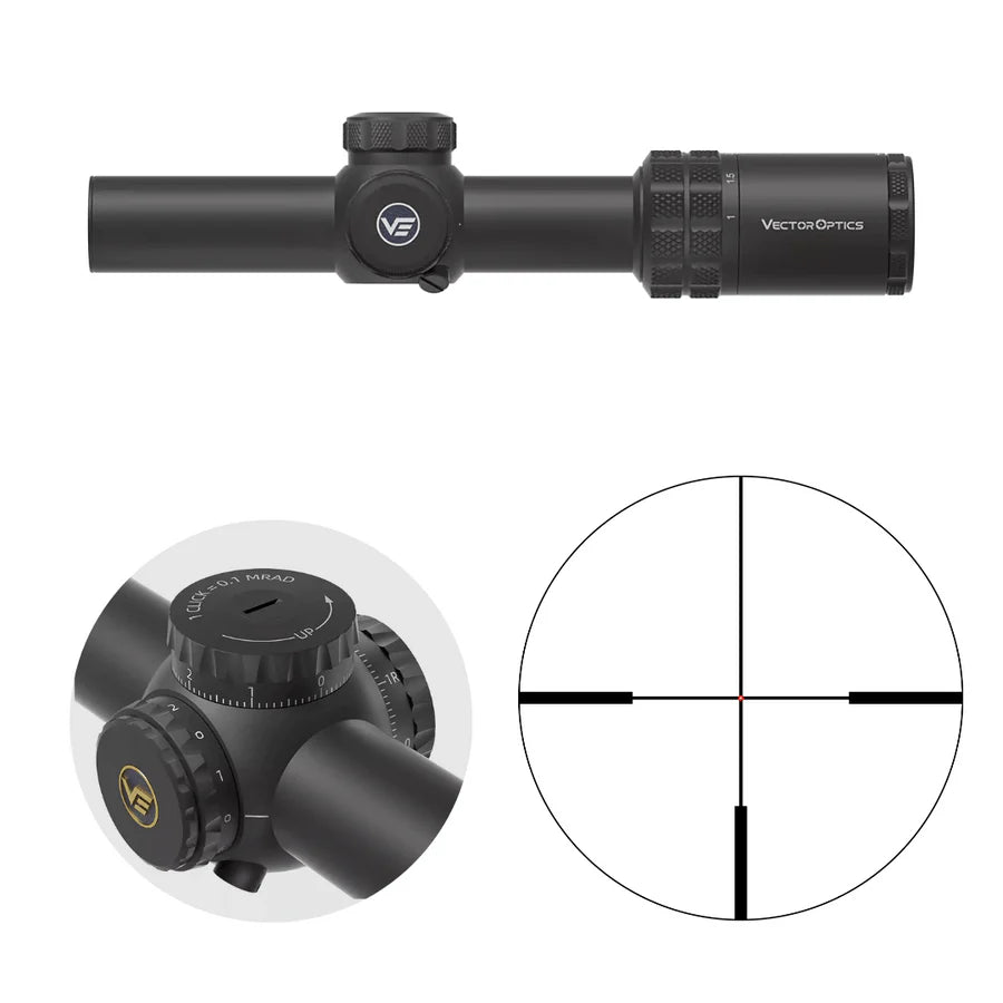 Vector Optics Grizzly 1-6x24i HD Fiber sihik