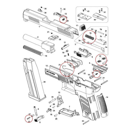 CZ P-10 vedrude komplekt