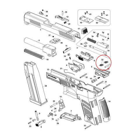 CZ P-10 päästikuhoova vedru | 2 tk