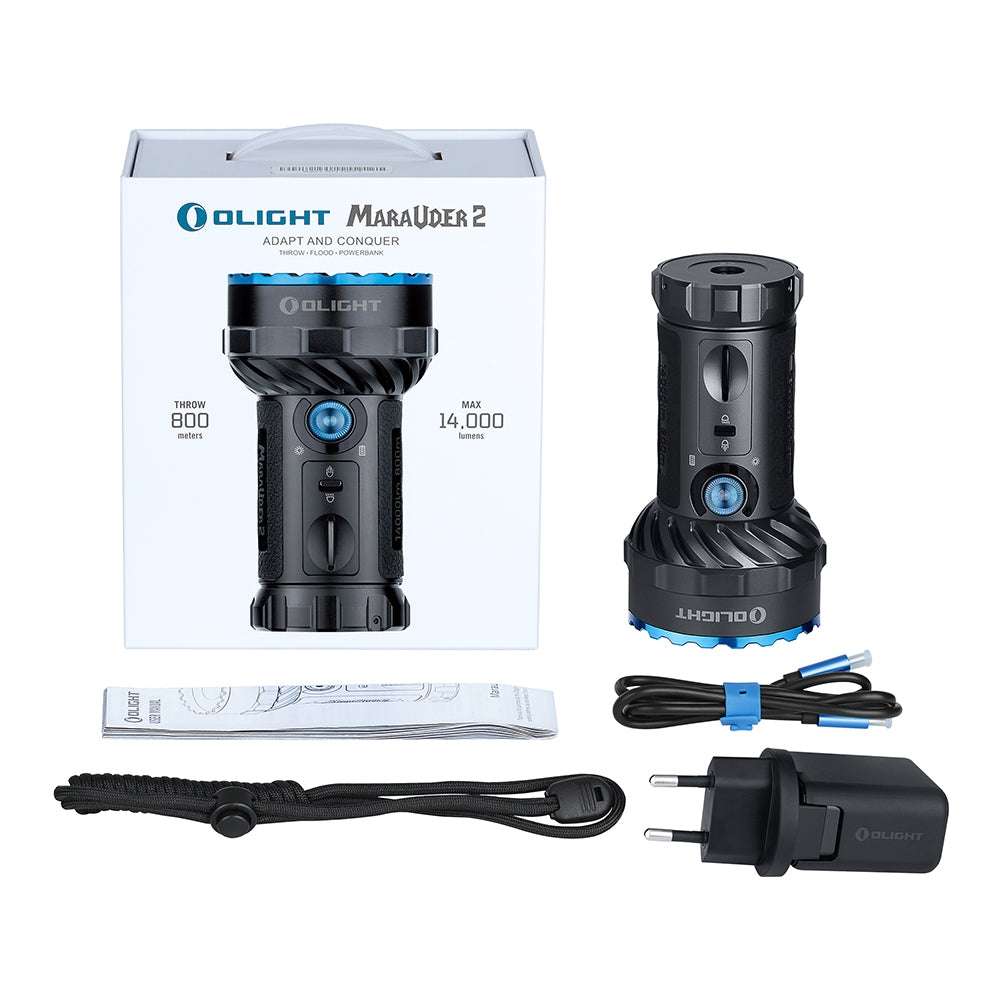 Olight Marauder 2 | ülivõimas taaslaetav taskulamp | 14.000 lm