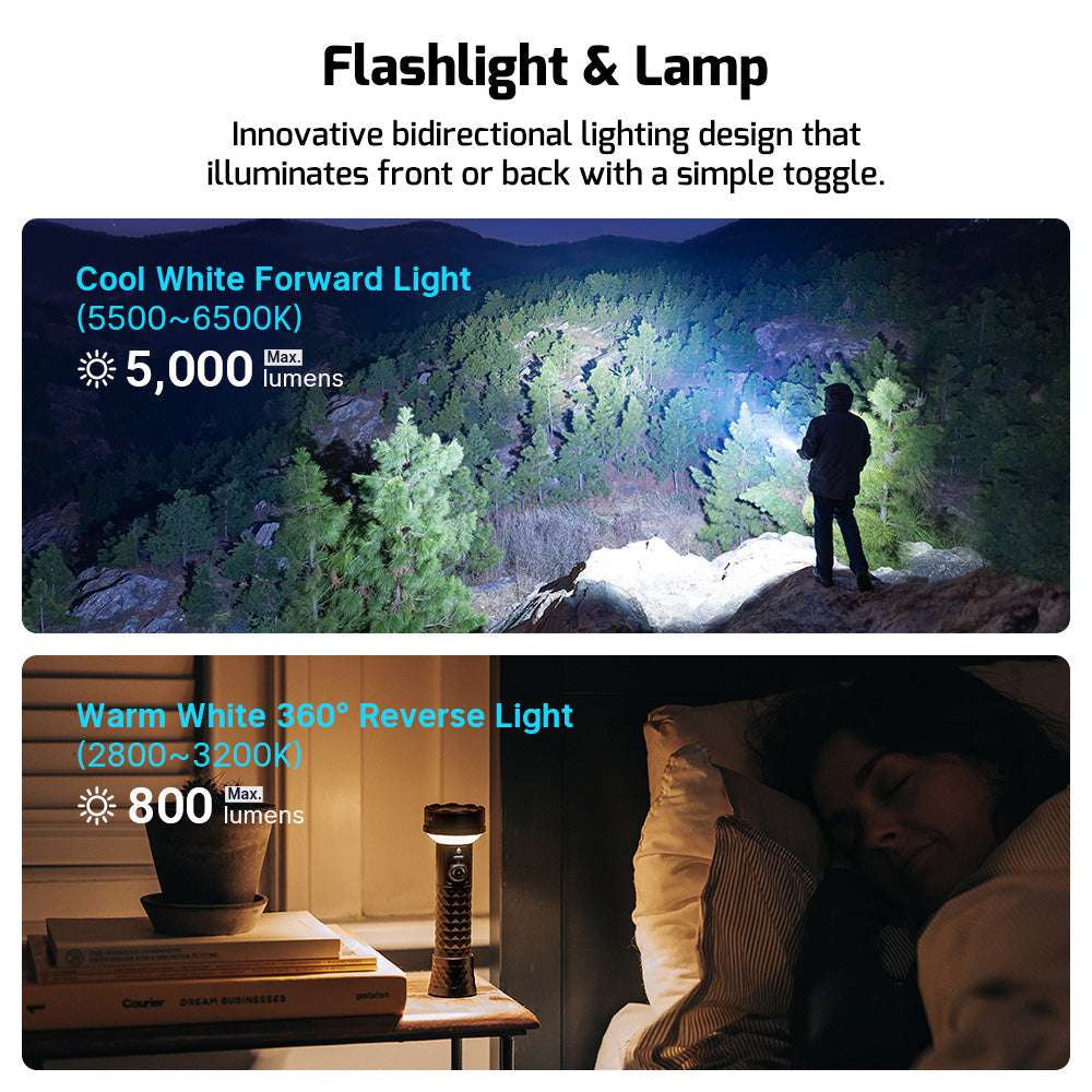Olight Prowess | taskulamp kahepoolse valgustusega | 5.000 lm
